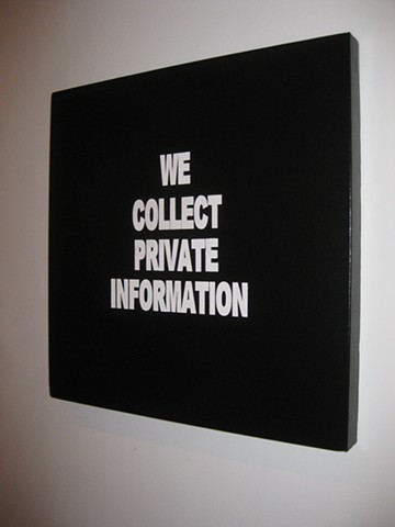 WE COLLECT PRIVATE INFORMATION MAX HELLER X ART