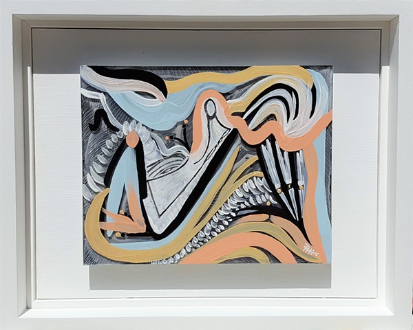 acrylic painting on plexiglass