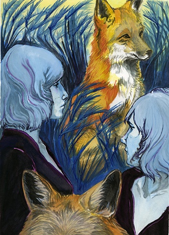Flora and Fauna Zine-Red Fox/Foxtail Barley