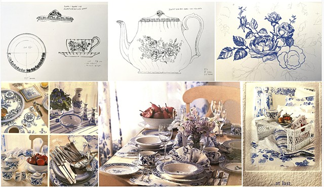 Avon Products - Toile artwork for dinnerware
