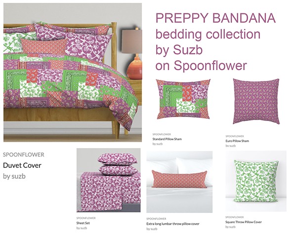 Preppy Bandana bedding- multi color