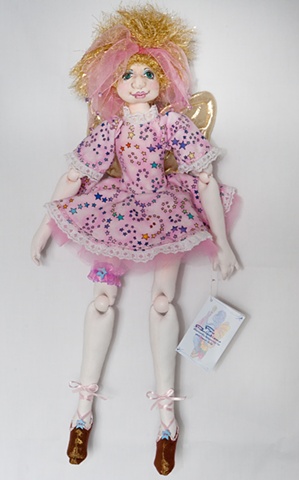 Quality, handcrafted cloth angel art doll