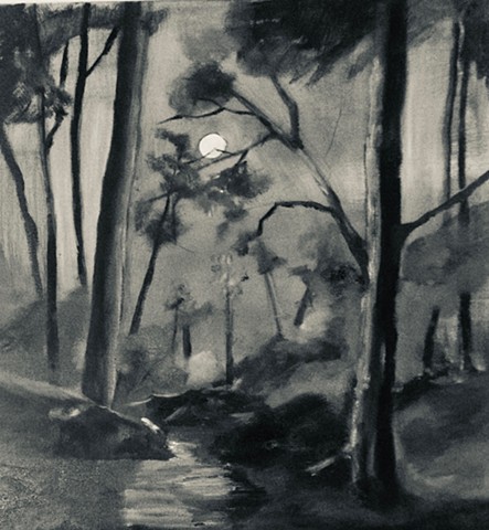 Moonlight in the woods
