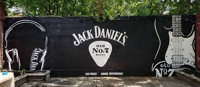 Jack Daniel's Music Mural at Sandaga 813 in Deep Ellum Dallas, Texas.