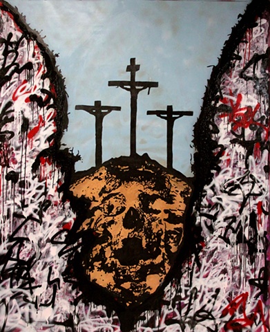 crucifiction Mark 15: 22 They brought Jesus to the place called Golgotha (which means “the place of the skull”).