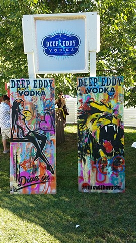 Live Artwork for Deep Eddy Vodka in New York City.
