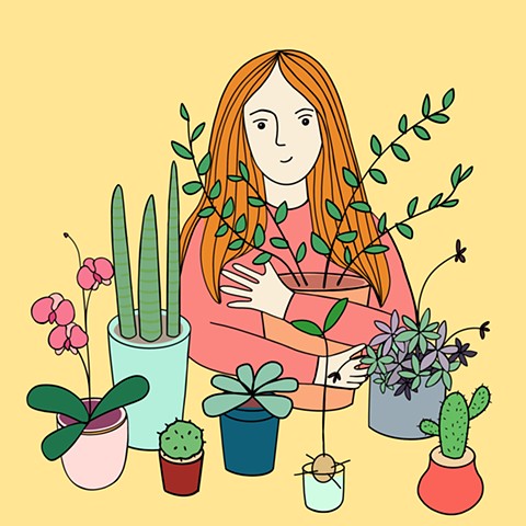 Self Portrait with my plants