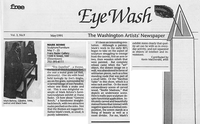Eye Wash; Vol. 3, No. 9, May 1991