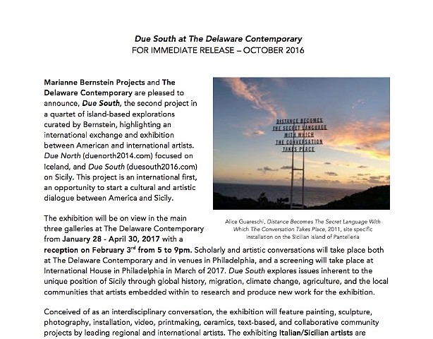 Due South Press Release