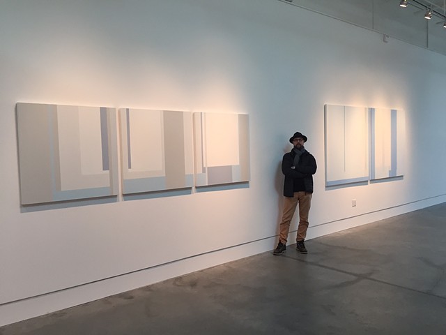 Installation view: Other Rooms; exhibition
at Page Bond Gallery, March 2015
left: Shoji, right: Clear Story