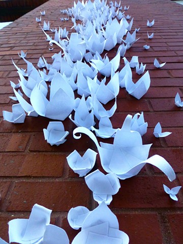 Brave New Art World, Reversion, Dana Parisi, origami, installation