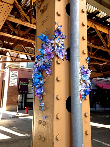 Street art, installation, flowers, Dana Parisi, @DanaParisi, BLOOM