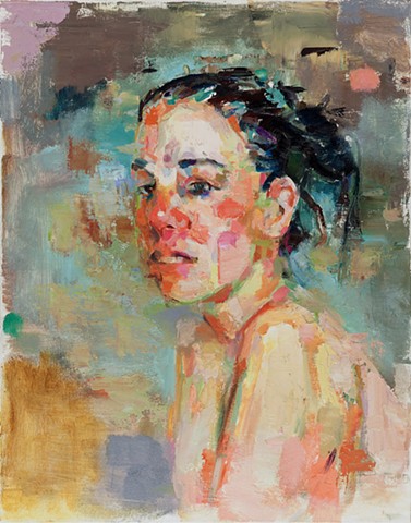 female portrait soutine influence painterly impasto