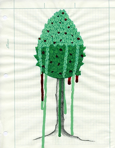 TREES: Sketch for The Lacemakers Red