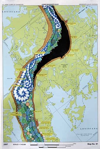 RIVER CAMPAIGN: Mississippi River Navigational Chart #91