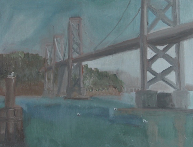 Cityscape of San Francisco Bay Bridge