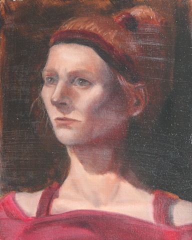 Portrait of Female in Red