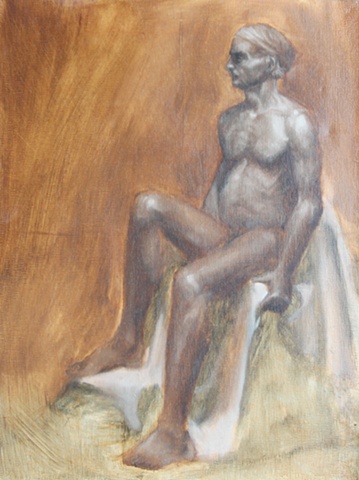 Sitting Male Nude