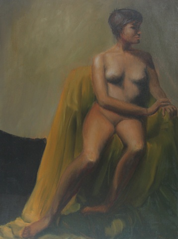 Sitting Female Nude