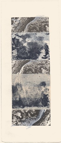 Printmaking, lithograph, chine collie', monorprint, monotype, collage, landscape, organic