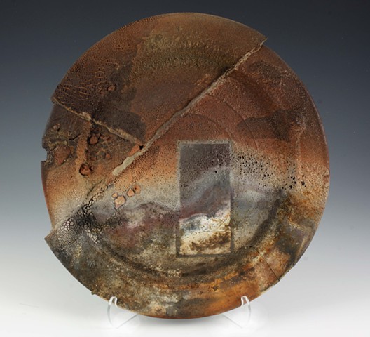 pottery, saggar fired by Tom Szmrecsanyi