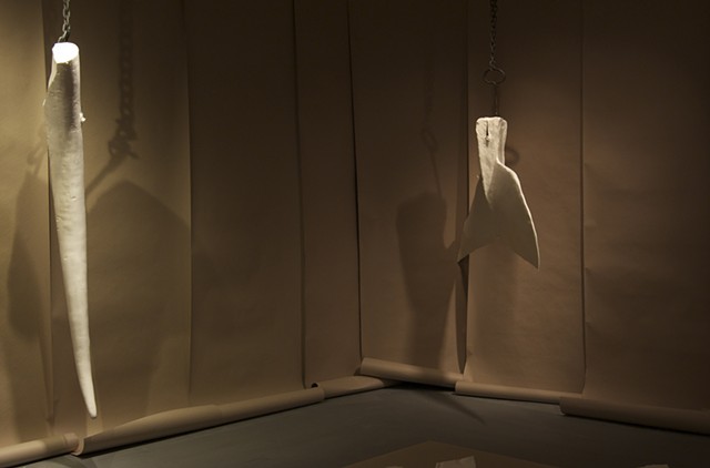 View of "Art by the pound" installation at Gallery 244