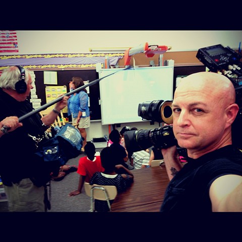 Photo of Seefried NYC Director of Photography. Broadcast Television Production Camera. New York. Cameraman. Corporate. Industrial. Video. Film. News. Sports. Shooter. Lighting. Grip. Gaffer. Setlife. Onset. On set. Behind the scenes. Cable. TRV. Network. 