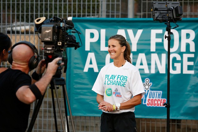 Photo of Brandi Chastain Seefried NYC Director of Photography. Broadcast Television Production Camera. New York. Cameraman. Corporate. Industrial. Video. Film. News. Sports. Shooter. Lighting. Grip. Gaffer. Setlife. Onset. On set. Behind the scenes. Cable
