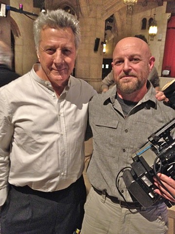 Photo of Dustin Hoffman Seefried NYC Director of Photography. Broadcast Television Production Camera. New York. Cameraman. Corporate. Industrial. Video. Film. News. Sports. Shooter. Lighting. Grip. Gaffer. Setlife. Onset. On set. Behind the scenes. Cable.