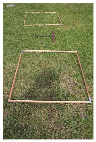 30"x30" wooden frames and auger.