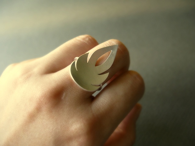 silver flame ring