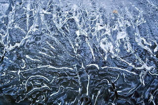 Catskill mountain winter Ice macro photograph by Lliam Greguez 2006