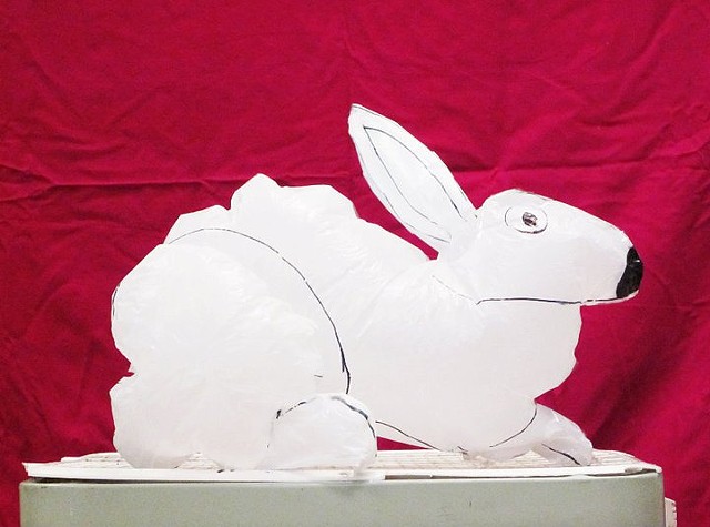 Student Work (bunny rabbit)
Inflatable Sculpture, made from trash
