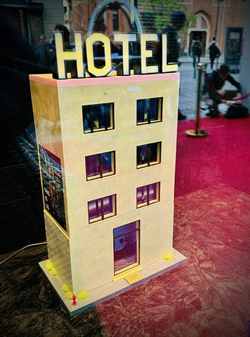 Hotel Voyeur installation at Milan Design Week 2025