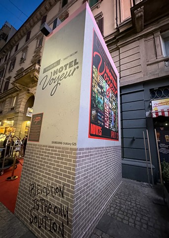 Hotel Voyeur installation at Milan Design Week 2025