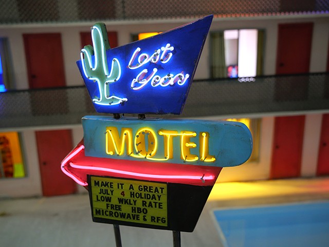 lost motel, tracey snelling, sculpture, mixed media, video art