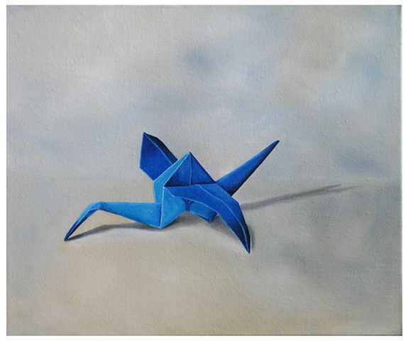 birds, origami, painting