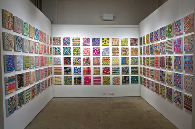 candy store grid installation view