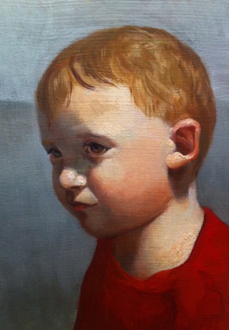 Luke Lyndsea Cherkasky painting oil paint portraits child