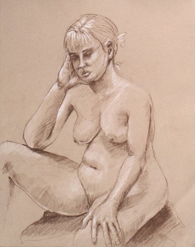 Rather Fey Nude Seated