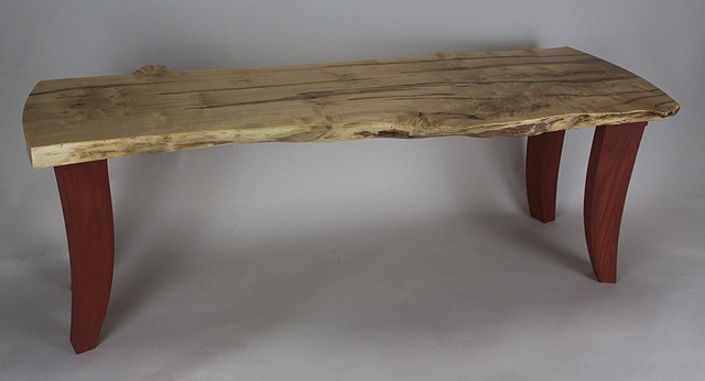 ambrosia maple curly maple bench
