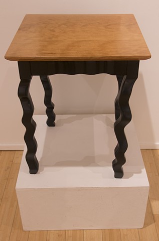 Wiggly Leg Table with Curly Cherry Top