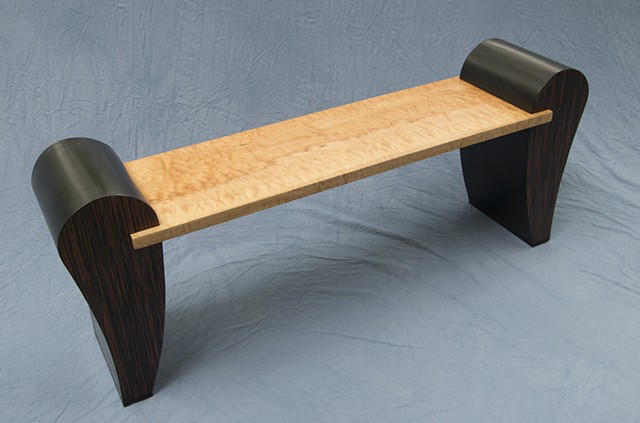 bench, curly maple