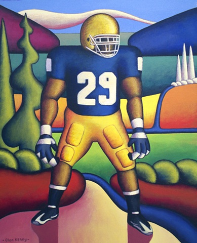 American Footballer in softscape
