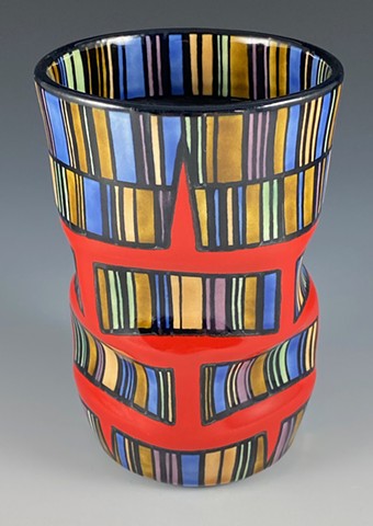 Red Barcode Tumbler, 2021, 5.25"x3.5" Unavailable 