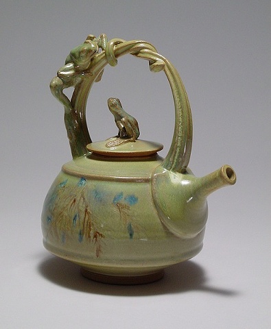Teapot with two frogs