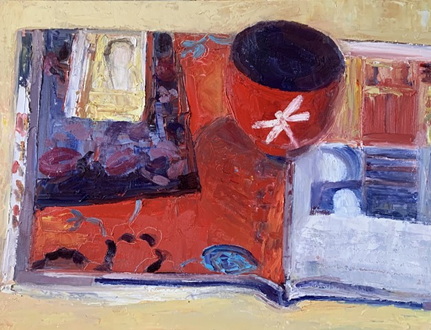 Lacquer Bowl and Book