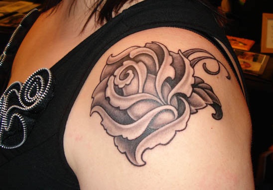 tattoo rose black rose tattoo salisbury maryland