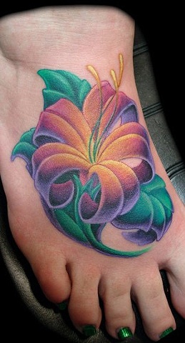 tattoo floer foot color  salisbury maryland