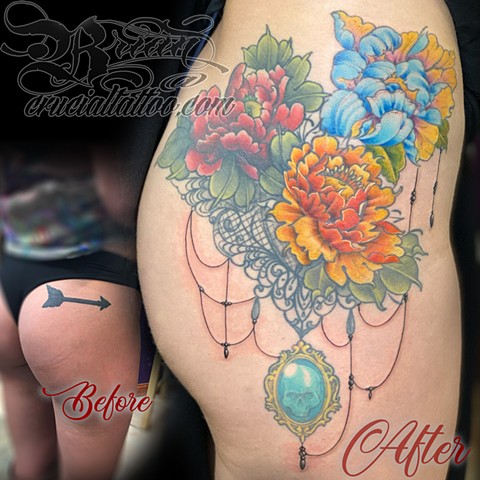 3 flowers coverup